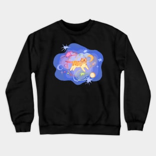 the cat who lived a million years Crewneck Sweatshirt